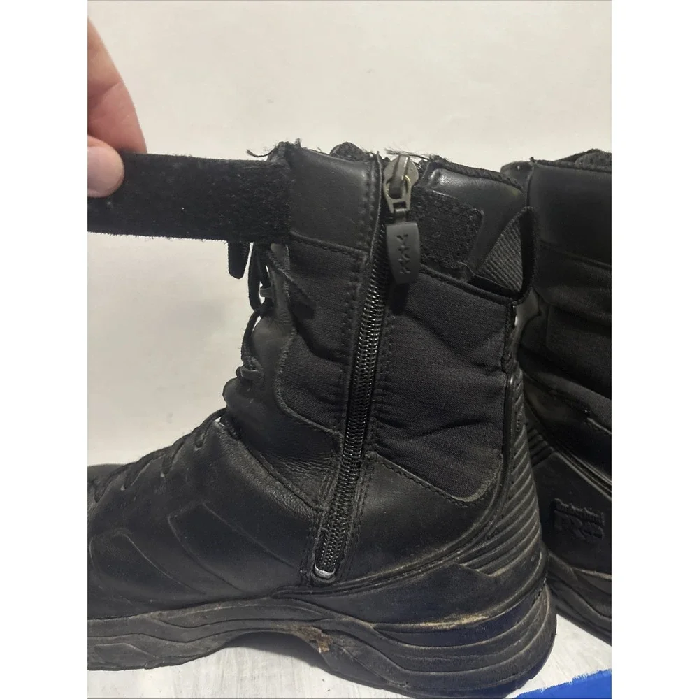 Timberland Pro Mens 11 M Black Tactical Waterproof Side Zip Combat Boots
